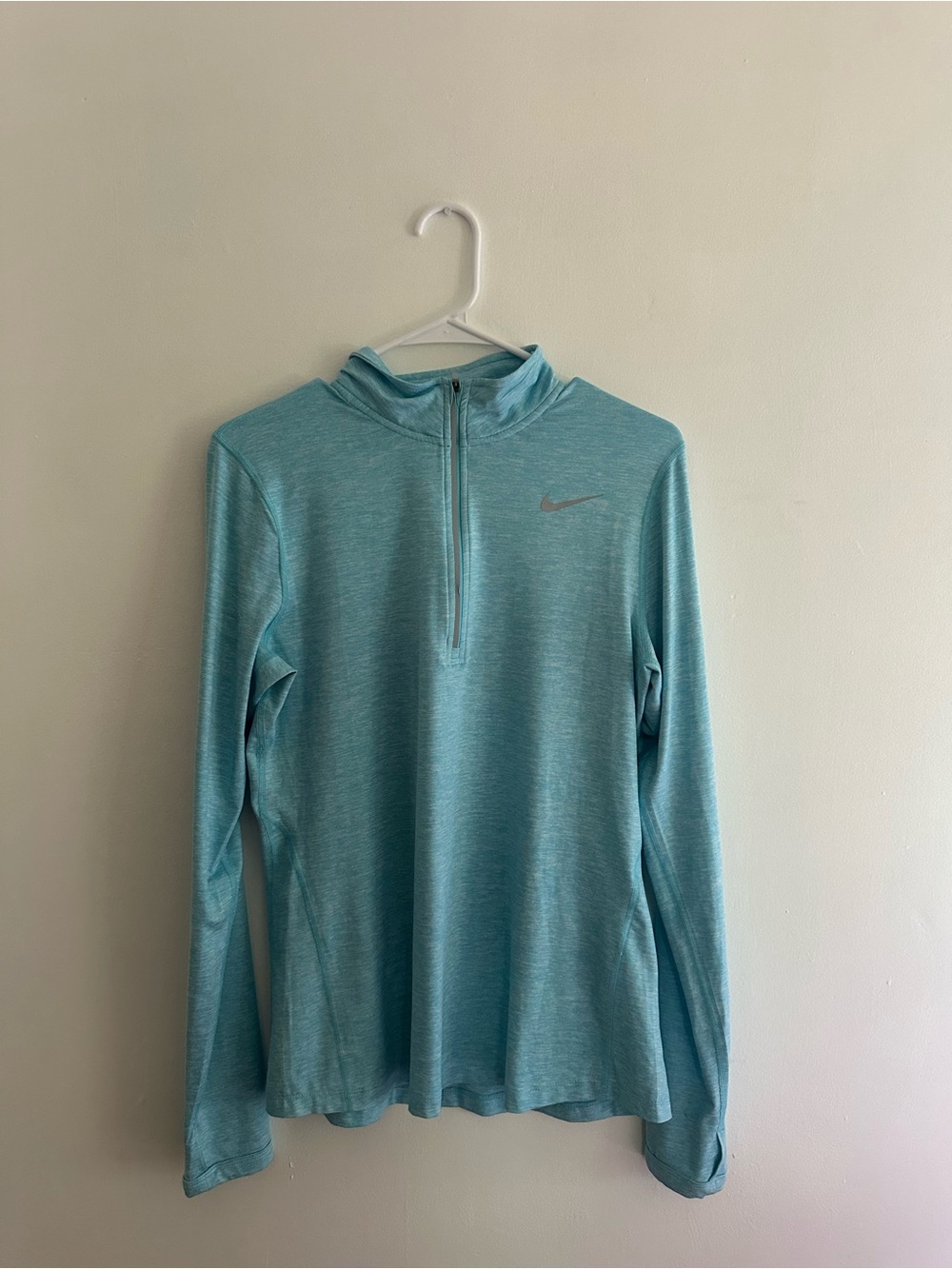 Nike Teal Quarter-Zip Performance Top